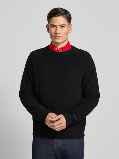 HUGO Relaxed Fit Pullover aus Baumwoll-Mix Modell 'SAN CHRISTOPHER' Black 4