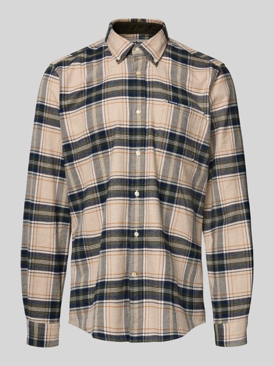 Barbour Slim fit flanellen overhemd van puur katoen, model 'BETSOM' Zand - 2