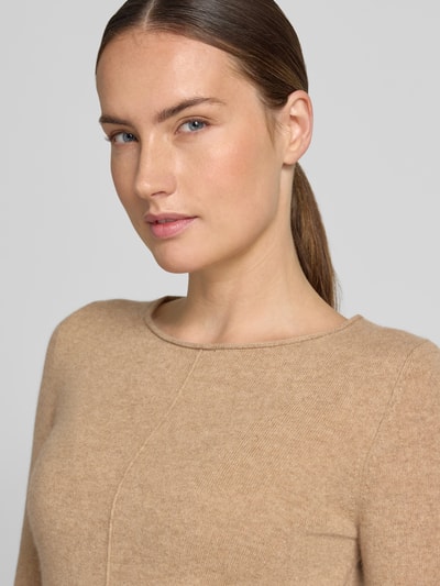 Christian Berg Woman Regular Fit Strickpullover aus reinem Kaschmir Camel Melange 3