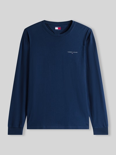 Tommy Jeans Slim Fit Langarmshirt aus reiner Baumwolle Dunkelblau 2