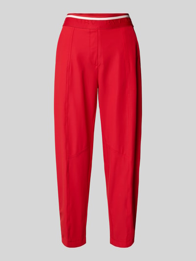 CAMBIO slim fit broek met elastische label-tailleband model 'EDEN' Rood - 2