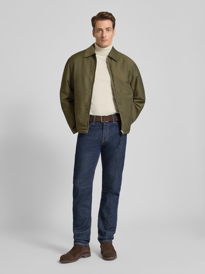 SELECTED HOMME Relaxed fit blouson van katoenmix, model 'CEDRIC' Olijfgroen - 1