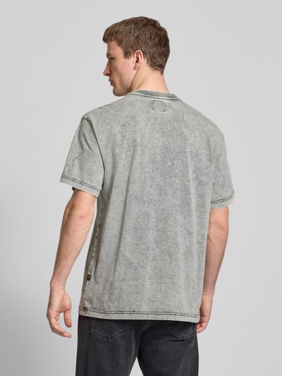 G-Star Raw T-shirt met labelprint Antraciet - 5