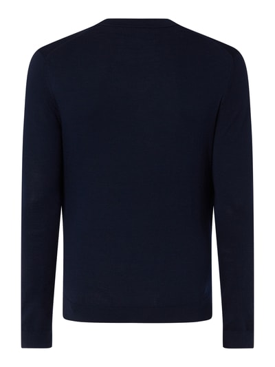 SELECTED HOMME Sweter z dodatkiem wełny merino model ‘Town’ Ciemnoniebieski 3