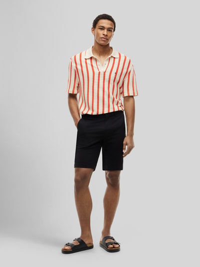 Tommy Hilfiger Relaxed Fit Poloshirt aus Lochstrick Orange 1