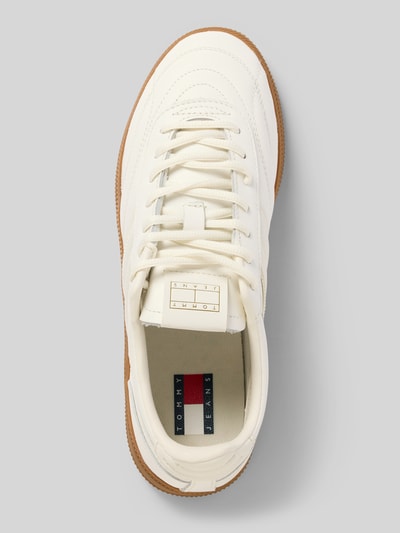 Tommy Jeans Lage sneakers van echt leer Ecru - 3