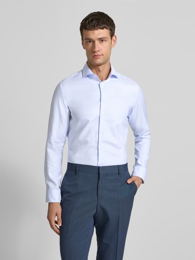 SEIDENSTICKER Koszula biznesowa o kroju slim fit z kołnierzykiem typu kent Błękitny 4