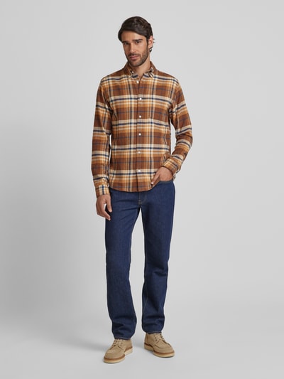 Jack & Jones Premium Slim fit vrijetijdsoverhemd met button-downkraag, model 'BLUNORRIS' Taupe - 1