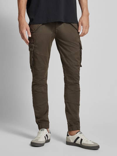 Alpha Industries Spodnie cargo o kroju tapered fit z kieszeniami z patką model ‘COMBAT PANT’ Ciemnoszary 4