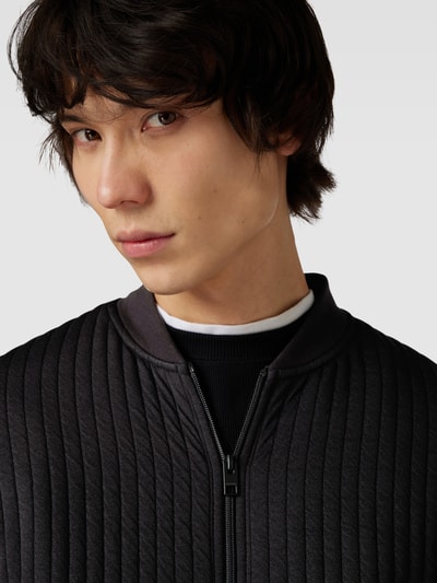 Jack & Jones Bluza rozpinana z fakturowanym wzorem model ‘EVENTI’ Czarny 3