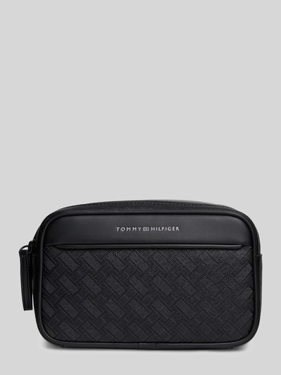 Tommy Hilfiger Kulturbeutel/ Kosmetiktasche mit Logo-Schriftzug Modell 'MODERN MONOGRAM WASHBAG' BLACK 1