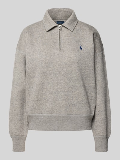 Polo Ralph Lauren Sweatshirt mit Polokragen und Label-Stitching Mittelgrau 2