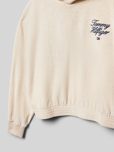 Tommy Hilfiger Teens Hoodie mit Logo-Stitching Modell 'SCRIPT' Beige 2