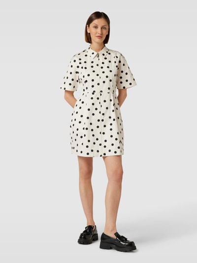 JAKE*S STUDIO WOMAN Hemdblusenkleid mit Polka Dots Offwhite 1