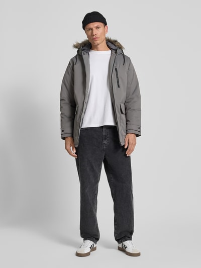Jack & Jones Jack met capuchon, model 'CHARLIE' Middengrijs - 1