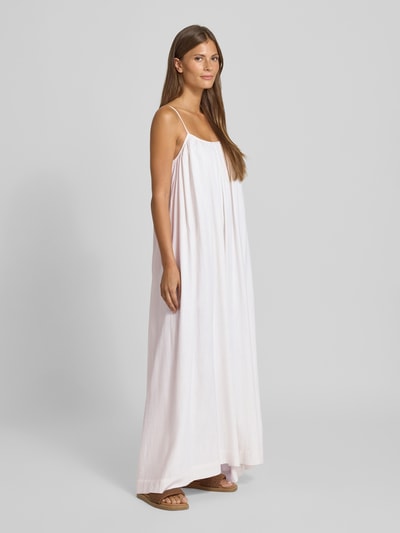 Neo Noir Midi-jurk van een mix van viscose en linnen, model 'Allie' Wit - 1