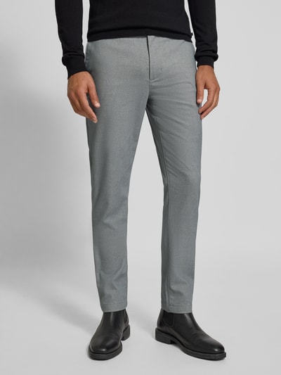Tommy Hilfiger Slim fit stoffen broek van katoenmix, model 'BLEECKER' Middengrijs - 4
