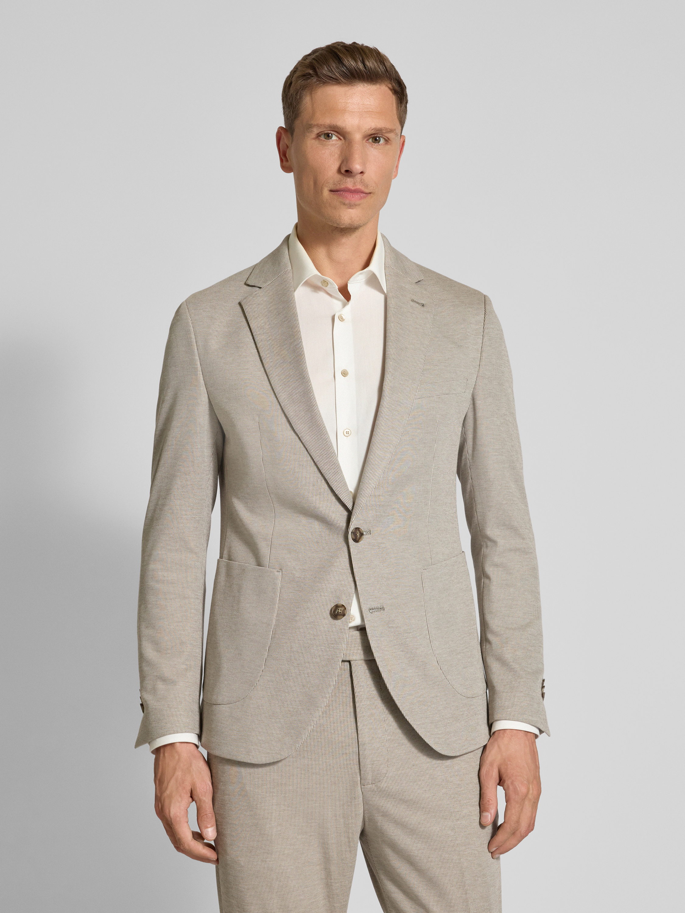 Cinque 2-Knopf-Sakko mit Reverskragen Modell 'Dati' Beige 4