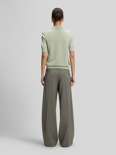 BOSS Regular fit poloshirt van zuivere scheerwol model 'Fidenka' Lindegroen - 5