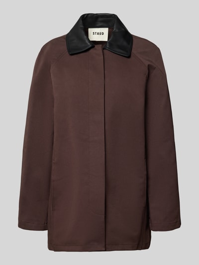 Staud Trenchcoat mit Umlegekragen und verdeckter Knopfleiste Dunkelbraun 2