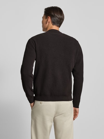 JAKE*S STUDIO MEN Regular Fit Longsleeve mit Rundhalsausschnitt Dunkelbraun 5