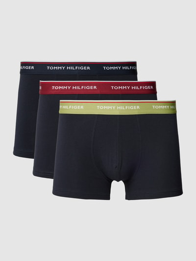 Tommy Hilfiger Trunks mit elastischem Logo-Bund im 3er-Pack Dunkelblau 1