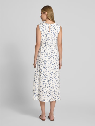 MSCH Copenhagen Sukienka midi z fakturowanym wzorem model ‘Falisha’ Szaroniebieski 5