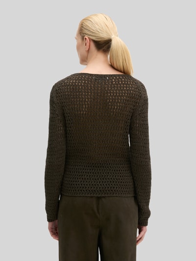 Marc O'Polo Regular Fit Pullover aus Baumwoll-Mix Mittelbraun 5