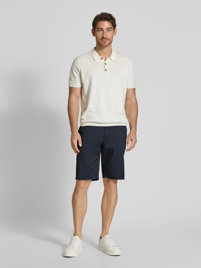 Christian Berg Men Regular Fit Bermudas mit Gürtel Marine 1