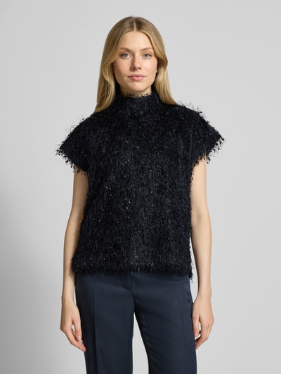 Drykorn Blouseshirt met opstaande kraag, model 'ALARIA' Marineblauw - 4