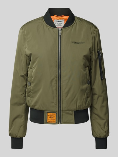 Original Bombers Bomberjacke mit Label-Stitching Khaki 2