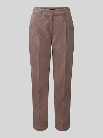 CAMBIO Regular Fit Cordhose mit Bundfalte Modell 'ORTENSIA' Taupe 2