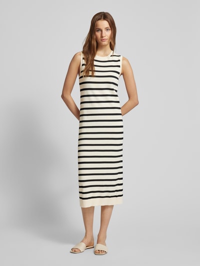 Esprit Midi-jurk met streepmotief Ecru - 4