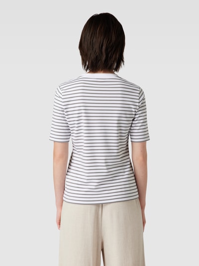 Windsor T-shirt met streepmotief Middengrijs - 5