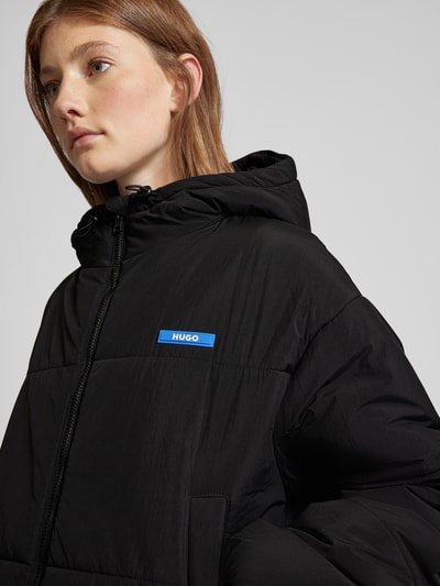 Hugo Blue Steppjacke mit Label-Badge Modell 'Freya' Black 3