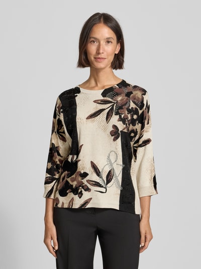 Betty Barclay Sweter z dzianiny z okrągłym dekoltem Ciemnobrązowy 4