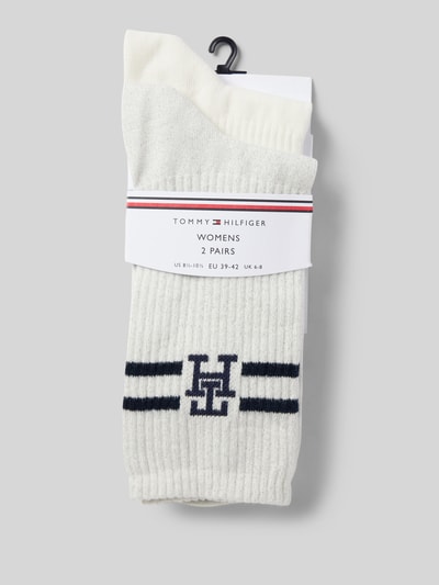 Tommy Hilfiger Socken mit Label-Print im 2er-Pack Offwhite 3