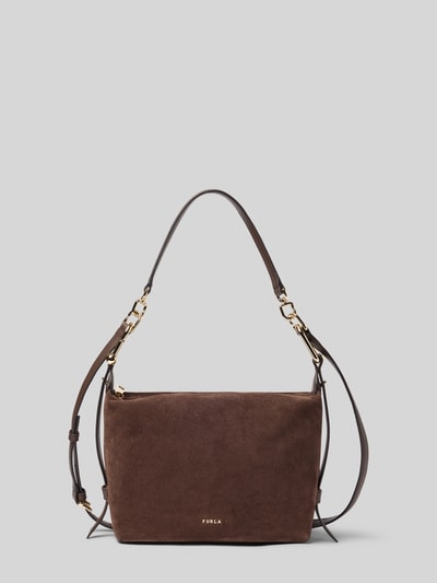 FURLA Hobo Bag mit Reißverschluss Modell 'TONIE' Dunkelbraun 1