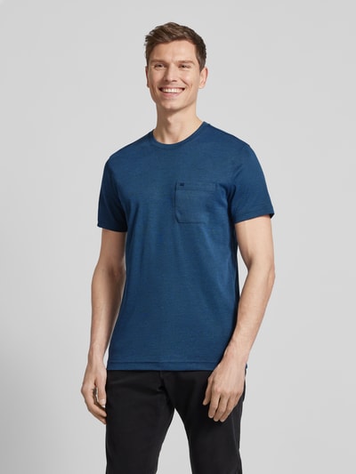 Christian Berg Men T-Shirt mit Brusttasche Dunkelblau 4