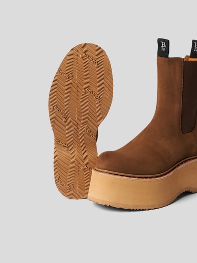 R13 Chelsea Boots mit Plateausohle Hellbraun 6