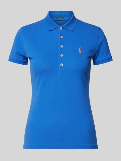 Polo Ralph Lauren Poloshirt mit Label-Stitching Modell 'JULIE' Blau 2