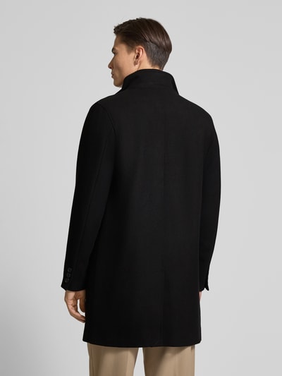 Jack & Jones Premium Mantel aus Woll-Mix mit Stehkragen und Eingrifftaschen Black 5