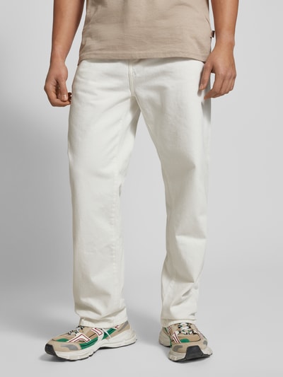 Carhartt Work In Progress Regular fit jeans in 5-pocketmodel, model 'AARON' Offwhite - 4