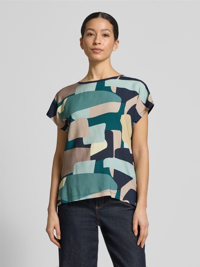 Tom Tailor Comfort Fit T-Shirt aus reiner Viskose Petrol 4