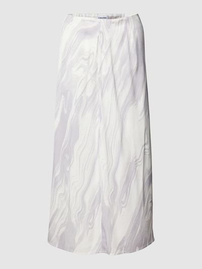 Calvin Klein Womenswear Wickelrock aus Viskose mit Allover-Muster Modell 'SHINE' Flieder 2