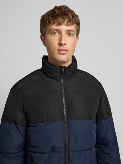 Jack & Jones Kurtka pikowana ze stójką model ‘MAZE’ Granatowy 3