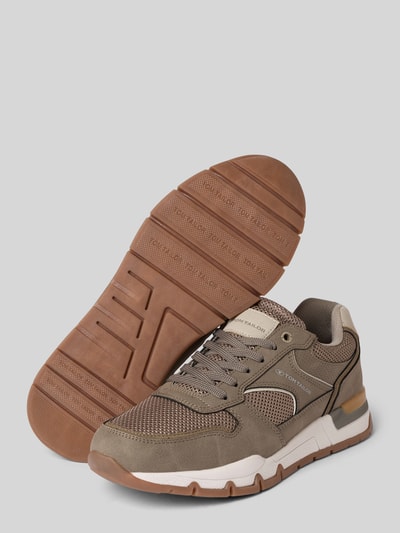 Tom Tailor Low Top Sneaker mit Mesh-Einsatz Taupe 4