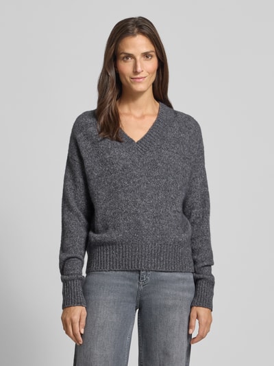 Weekend Max Mara Comfort fit gebreide pullover van wolmix, model 'VISITA' Antraciet - 4