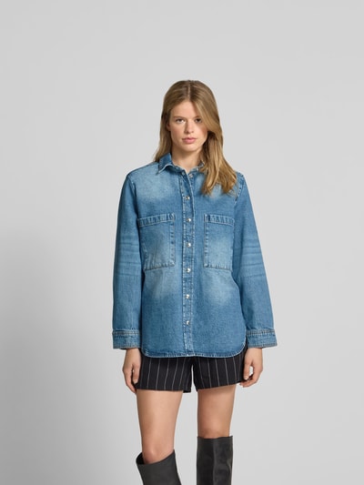Iro Jeansbluse mit Brusttaschen Jeansblau 4