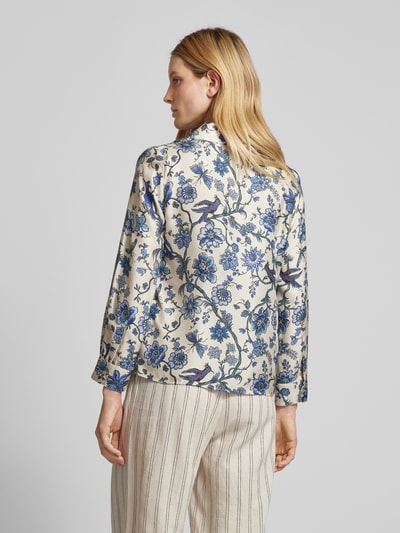 Weekend Max Mara Zijden blouse met reverskraag, model 'ONCIA' Marineblauw - 5